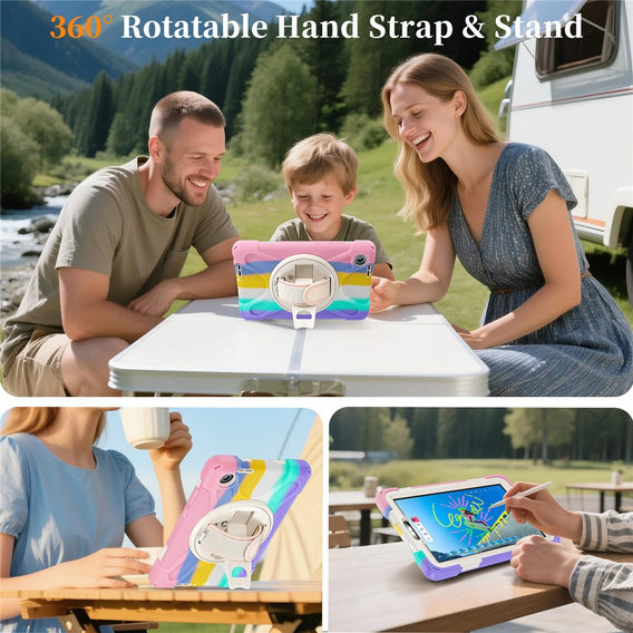 Husă blindată cu suport și curea de umăr pentru Lenovo Tab One