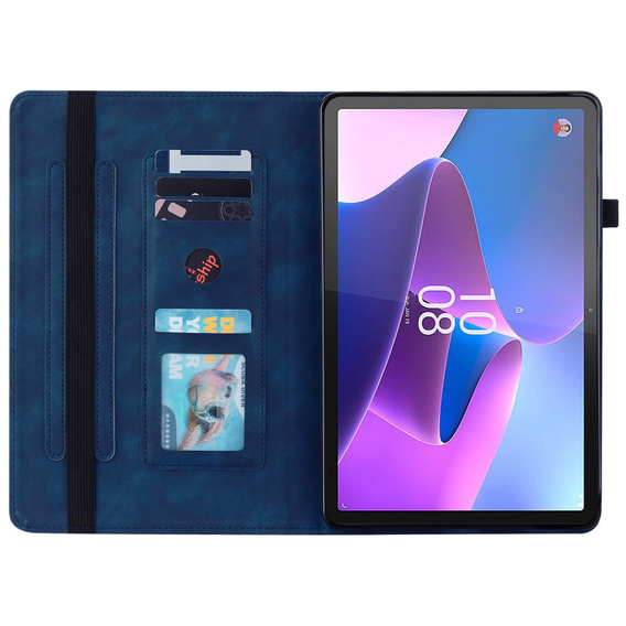 Huse pentru Lenovo Tab P11 Pro Gen 2, Wallet Pen Slot, albastru