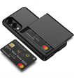 Huse pentru Samsung Galaxy S25 Edge, Sliding Card Holder, negru