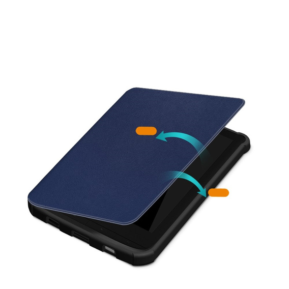 Carcasă pentru PocketBook Touch Lux 4 5 606 616 627 628 632 633, Smartcase, albastru