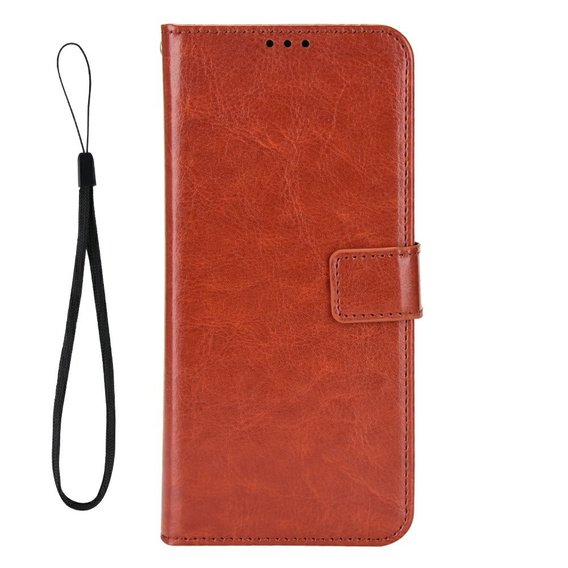 Cu clapetă pentru Honor Magic 7 Pro, Crazy Horse Wallet, maro