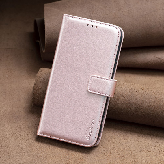 Cu clapetă pentru Samsung Galaxy A55 5G,BINFEN Wallet, roz