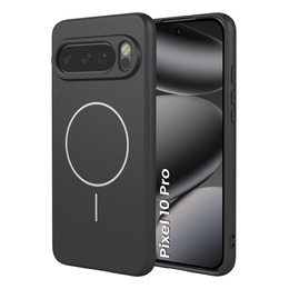 Manșon din silicon pentru Google Pixel 10 / 10 Pro, pentru MagSafe, negru