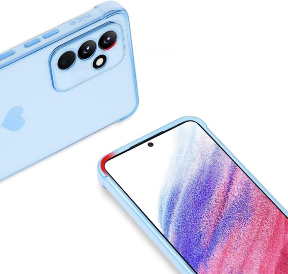 Husă pentru Samsung Galaxy S23 FE, Electro heart, albastru + Sticlă ceramică Full Glue