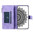 Cu clapetă pentru Xiaomi Redmi Note 13 Pro 4G / Xiaomi Redmi Note 14S / Xiaomi Poco M6 Pro 4G, Mandala, violet