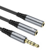 Cablu audio AUX 2-în-1 Hoco UPA21 – splitter jack de 3,5 mm