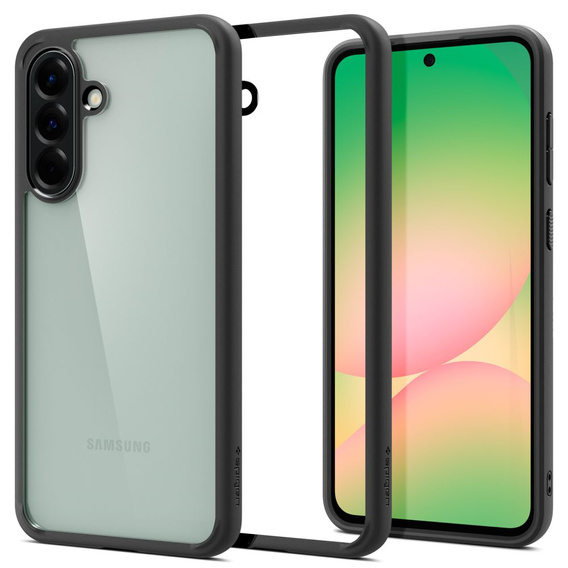 Carcasa Spigen pentru Samsung Galaxy A56 5G, Ultra Hybrid, negru / mat + sticlă temperată 9H