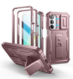 Husă blindată pentru Samsung Galaxy A16, Dexnor Full Body (Two Frames), roz