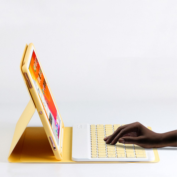 Carcasă + tastatură iPad 10.2 2019 / 2020 / 2021, galben