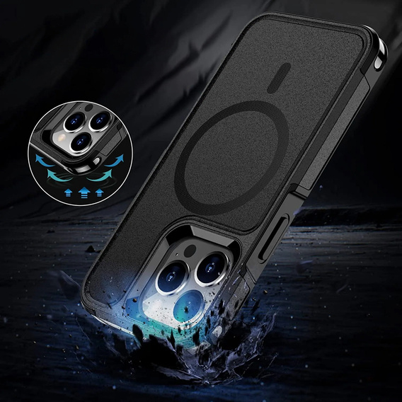 Huse pentru iPhone 15 Pro Max, MagForce MagSafe, negru