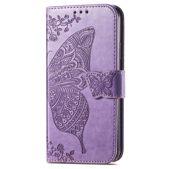 Cu clapetă pentru Google Pixel 8A, Butterfly, violet