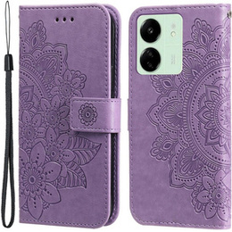 Cu clapetă pentru Xiaomi Redmi 13C / Poco C65, Mandala Flower, violet