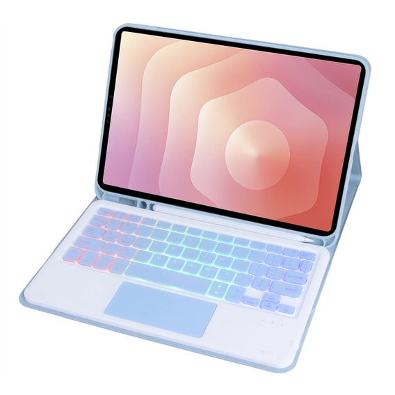 Husă cu tastatură Bluetooth iluminată și touchpad pentru Samsung Galaxy Tab S11