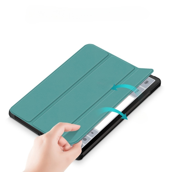 Husă pentru Samsung Galaxy Tab S9, Smartcase cu spațiu pentru stylus, verde