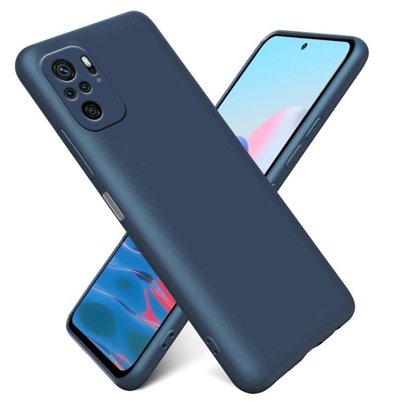 Husa pentru Xiaomi Redmi Note 10 / 10S, Silicone Lite, albastru închis