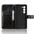 Cu clapetă pentru Oppo A5 5G / A5m, Crazy Horse Wallet, negru