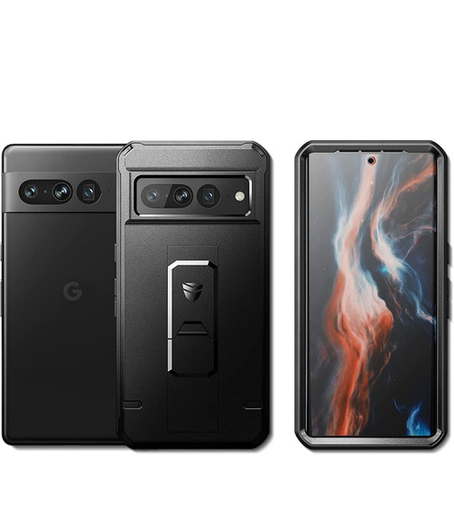 Husă blindată pentru Google Pixel 7 Pro, Dexnor Full Body, negru