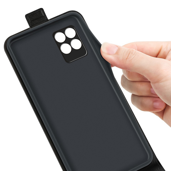 Cu clapetă pentru Realme 8i, Flip, negru