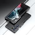 Husa LUPHIE pentru Samsung Galaxy S22 Ultra, Armor Bumper, negru