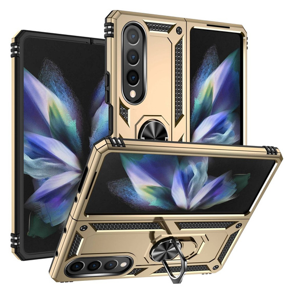 Husă blindată pentru Samsung Galaxy Z Fold 4 5G, Nox Case Ring, de aur