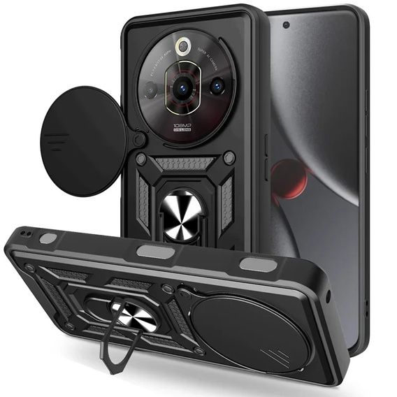 Husă blindată pentru Xiaomi Poco F7 5G, CamShield Slide, negru