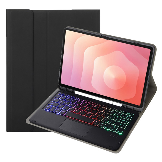 Husă cu tastatură Bluetooth iluminată și touchpad pentru Samsung Galaxy Tab S11