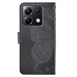 Cu clapetă pentru Xiaomi Poco X6 5G, Butterfly, negru