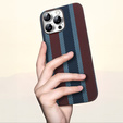 Carcasă pentru iPhone 16 Pro Max, Aramid Fiber Slim Case, pentru MagSafe, albastru / roșu