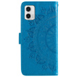 Cu clapetă pentru Motorola Moto G73 5G, Mandala Flower, albastru