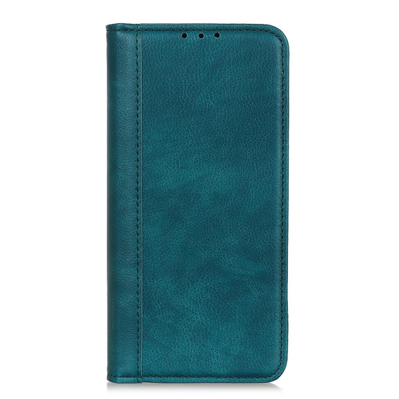 Husa cu clapetă pentru Motorola Edge 50 Ultra, Split Leather, verde