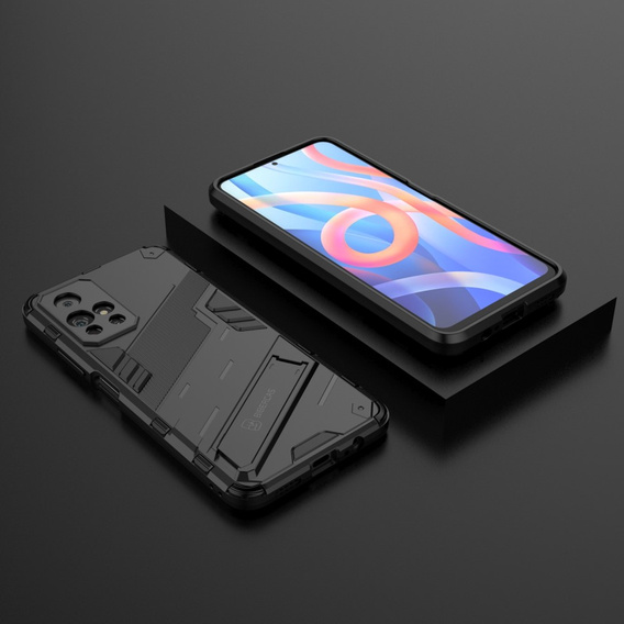 Husa pentru Xiaomi Poco M4 Pro 5G / Note 11S 5G, Military kickstand, albastru