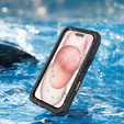Husă impermeabilă IP68 pentru iPhone 16, negru
