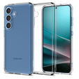 Carcasa Spigen pentru Samsung Galaxy S25+ Plus, Ultra Hybrid, transparentă + sticlă temperată 9H