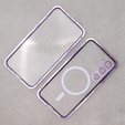 Carcasa Magnetic Dual Glass MagSafe pentru Samsung Galaxy S23, violet