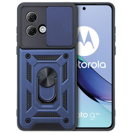 Husă blindată pentru Motorola Moto G84 5G, CamShield Slide, albastru
