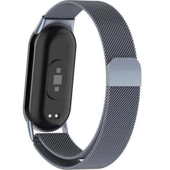 Brățară milaneză cu brățară cu carcasă pentru Xiaomi Smart Band 10 / 9 / 8, gri