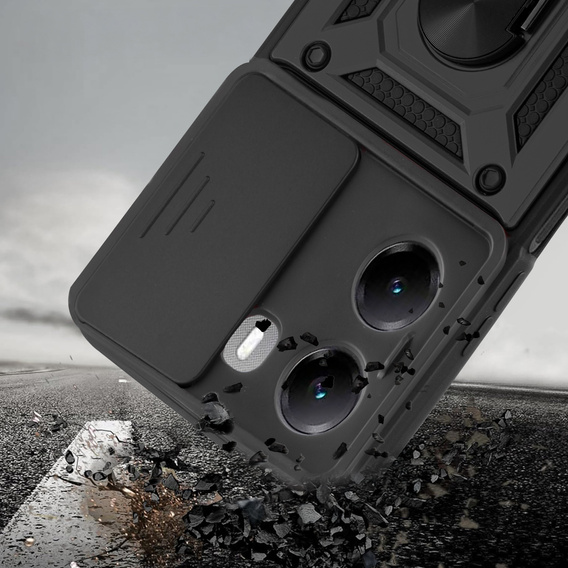 Husă blindată pentru Xiaomi Poco X7 Pro 5G, CamShield Slide, negru
