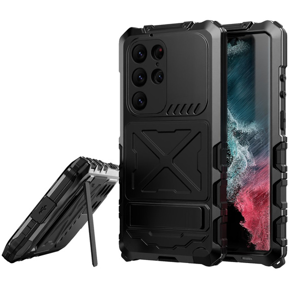 Husă blindată pentru Samsung Galaxy S23 Ultra, R-JUST, negru