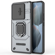 Husă pentru Xiaomi Poco F6 Pro, KickStand Camera Lens, gri