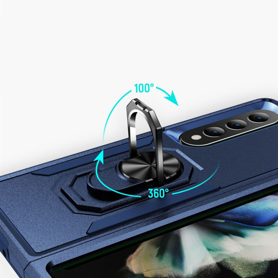 Husă blindată pentru do Samsung Galaxy Z Fold 4 5G, Nox Case Ring, albastru