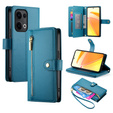 Cu clapetă pentru Oppo Reno 13 5G, Wallet Zipper Pocket, albastru