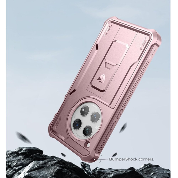 Husă blindată pentru OnePlus 12, Dexnor Full Body (Two Frames), roz