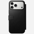 Husă Nomad pentru iPhone 17 Pro Max, Folio din piele modernă, negru
