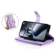 Cu clapetă pentru Xiaomi 14T Pro, Wallet Zipper Pocket, violet