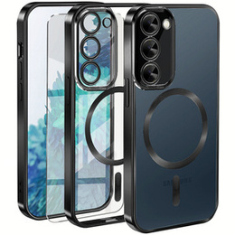 Husă pentru Samsung Galaxy S20 FE, Electro MagSafe, negru + Sticlă pentru ecran