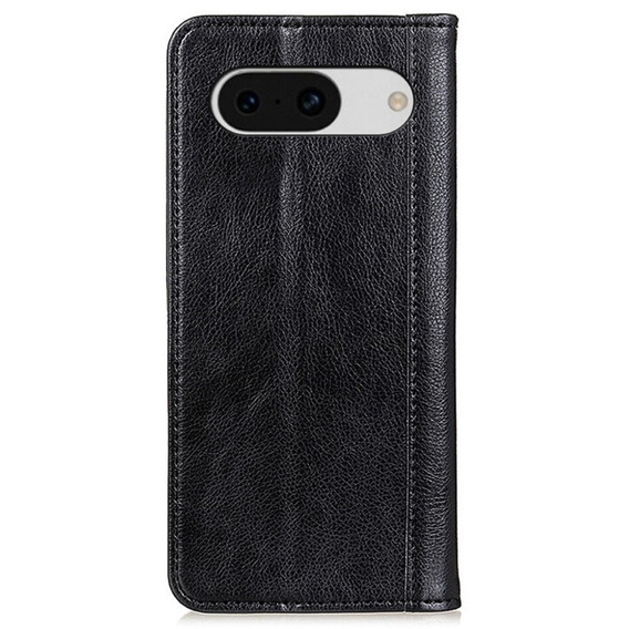 Husa cu clapetă pentru Google Pixel 8A, Split Leather, negru