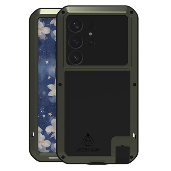Love Mei Huse pentru Samsung Galaxy S25 Ultra, armored with glass, verde