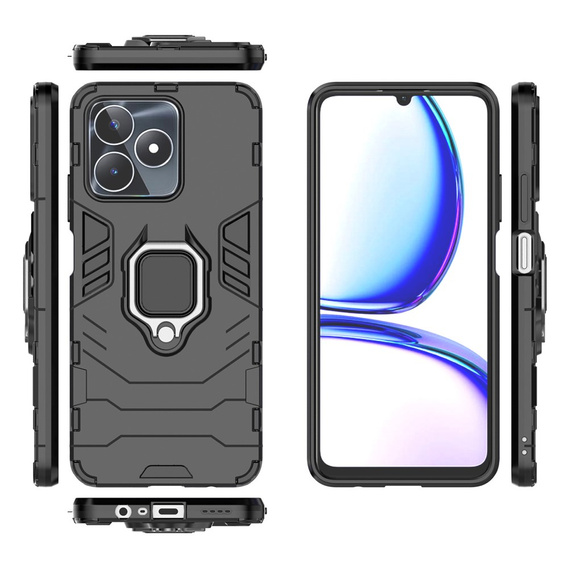 Huse pentru Realme C51, Kickstand Ring, negru
