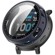Husă 2-în-1 + sticlă temperată pentru Amazfit Active Max, albastru închis