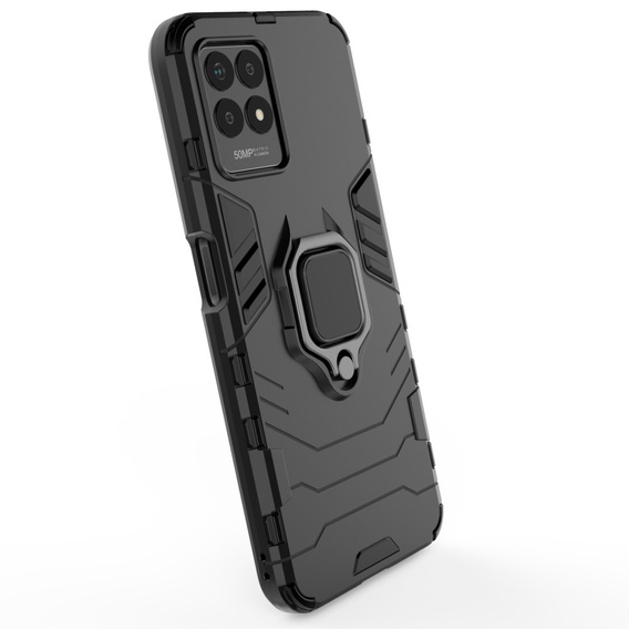 Huse pentru Realme 8i, Kickstand Ring, negru